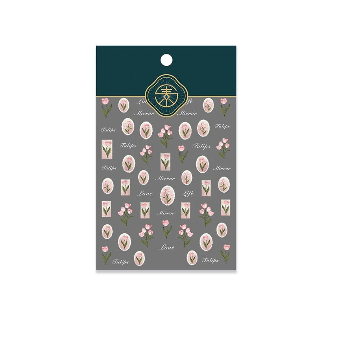Chinese Style Floral Nail Stickers Gel Nail Stickers for DIY Nail Art - 2565 VXN Beauty
