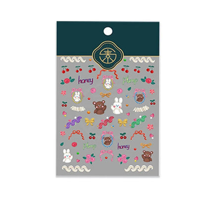 Chinese Style Floral Nail Stickers Gel Nail Stickers for DIY Nail Art - 471 VXN Beauty