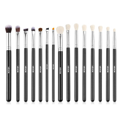 15-Piece Makeup Brush Set for Foundation Blending Eyeshadow, Portable and Travel-Friendly VXN Beauty
