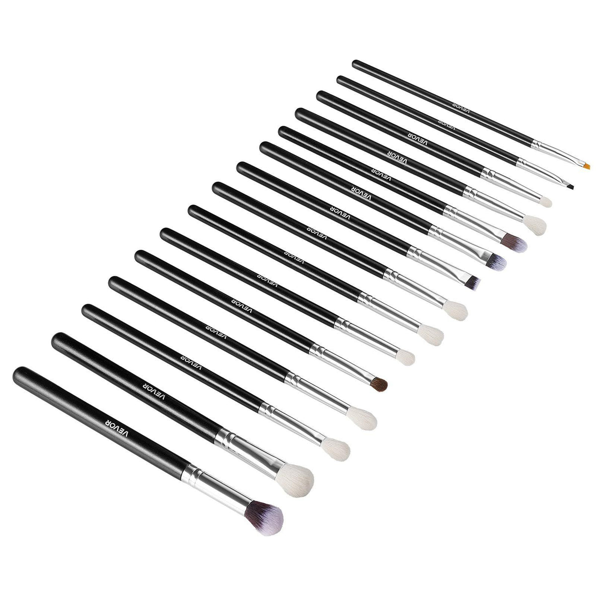 15-Piece Makeup Brush Set for Foundation Blending Eyeshadow, Portable and Travel-Friendly VXN Beauty