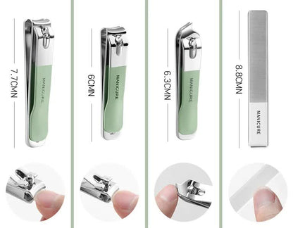 18-Piece Manicure and Pedicure Set - Stainless Steel Nail Clipper Kit | Professional Nail Care Grooming Tools | Compact Portable Case VXN Beauty