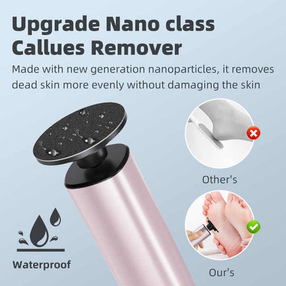 Black Rechargeable Electric Foot File with 9 Speed Settings - Callus Remover for Smooth Feet VXN Beauty