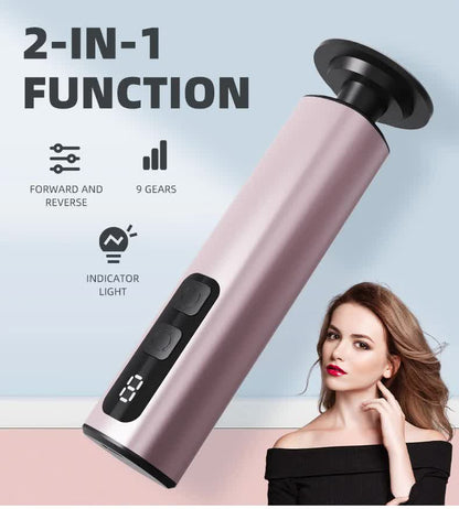 Black Rechargeable Electric Foot File with 9 Speed Settings - Callus Remover for Smooth Feet VXN Beauty