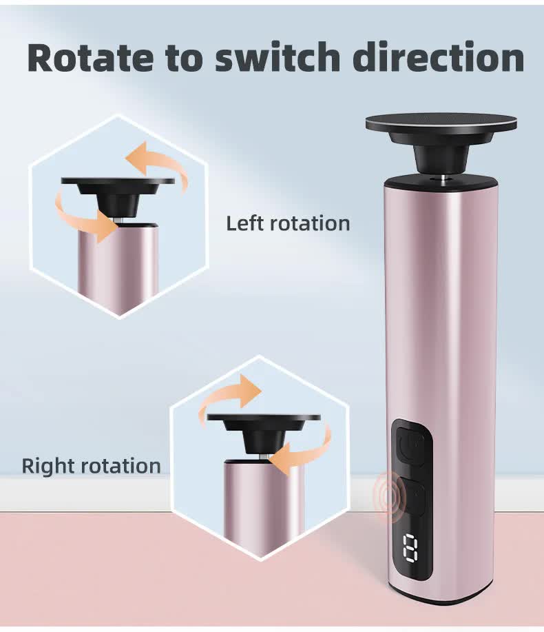Black Rechargeable Electric Foot File with 9 Speed Settings - Callus Remover for Smooth Feet VXN Beauty