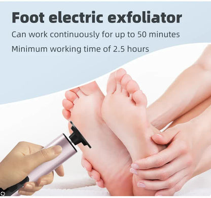 Black Rechargeable Electric Foot File with 9 Speed Settings - Callus Remover for Smooth Feet VXN Beauty