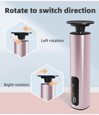 Rose Glod Rechargeable Electric Foot File with 9 Speed Settings - Callus Remover for Smooth Feet VXN Beauty