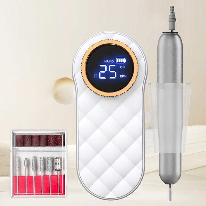 White Portable Mini Electric Nail Drill Pen - Manicure Pedicure Polishing & Shaping Tool VXN Beauty