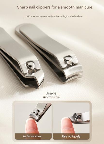 Green Compact 7-Piece Manicure Set - Stainless Steel Nail Grooming Kit with Stylish Travel Case VXN Beauty
