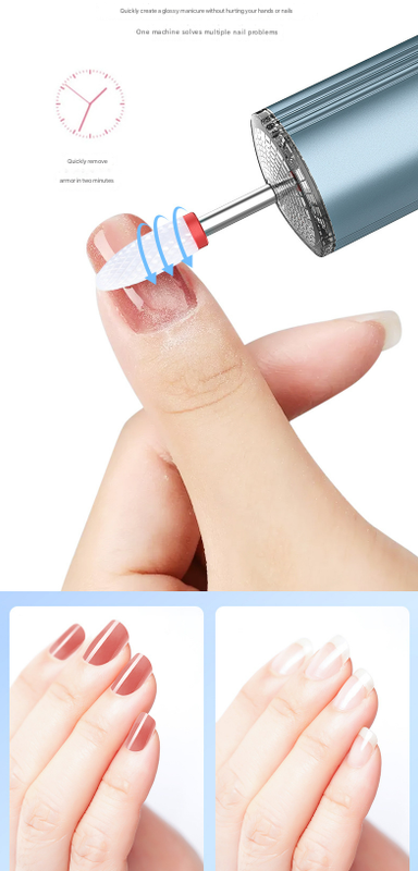 Pink Rechargeable Electric Nail Drill Pen with UV Curing Lamp - Professional All-in-One Manicure Pedicure Kit for Polishing & Gel Removal VXN Beauty