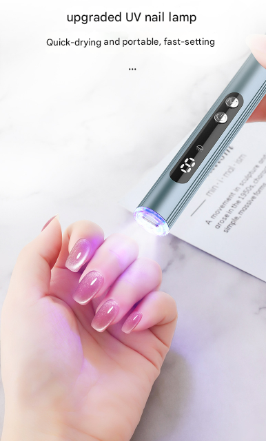 Pink Rechargeable Electric Nail Drill Pen with UV Curing Lamp - Professional All-in-One Manicure Pedicure Kit for Polishing & Gel Removal VXN Beauty