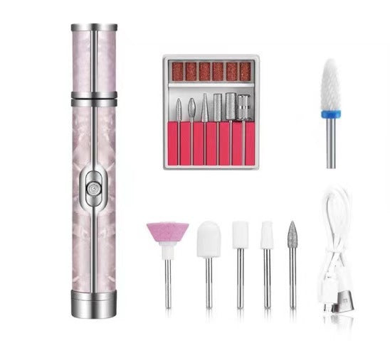 Pink Cordless Electric Nail Drill Pen - Professional Rechargeable Manicure & Pedicure Kit VXN Beauty