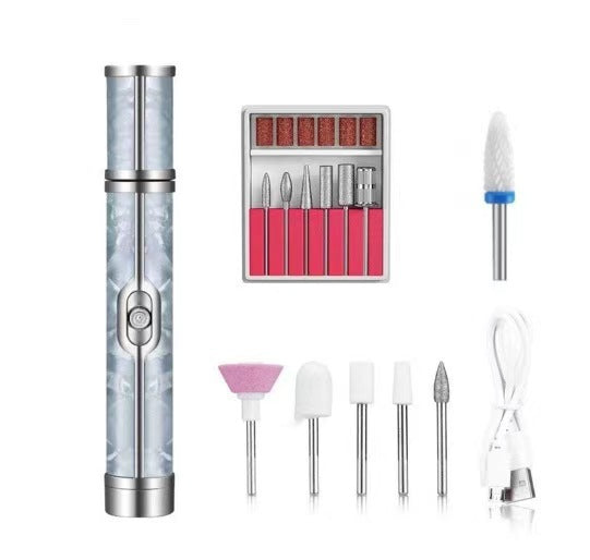 Blue Cordless Electric Nail Drill Pen - Professional Rechargeable Manicure & Pedicure Kit VXN Beauty