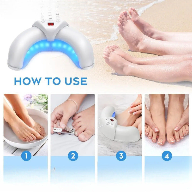 White Portable UV LED Nail Lamp - Open Arch Dryer for Gel Polish with Smart Sensor & 3 Timers VXN Beauty