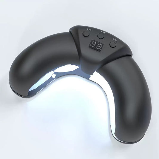 Black Portable UV LED Nail Lamp - Open Arch Dryer for Gel Polish with Smart Sensor & 3 Timers VXN Beauty