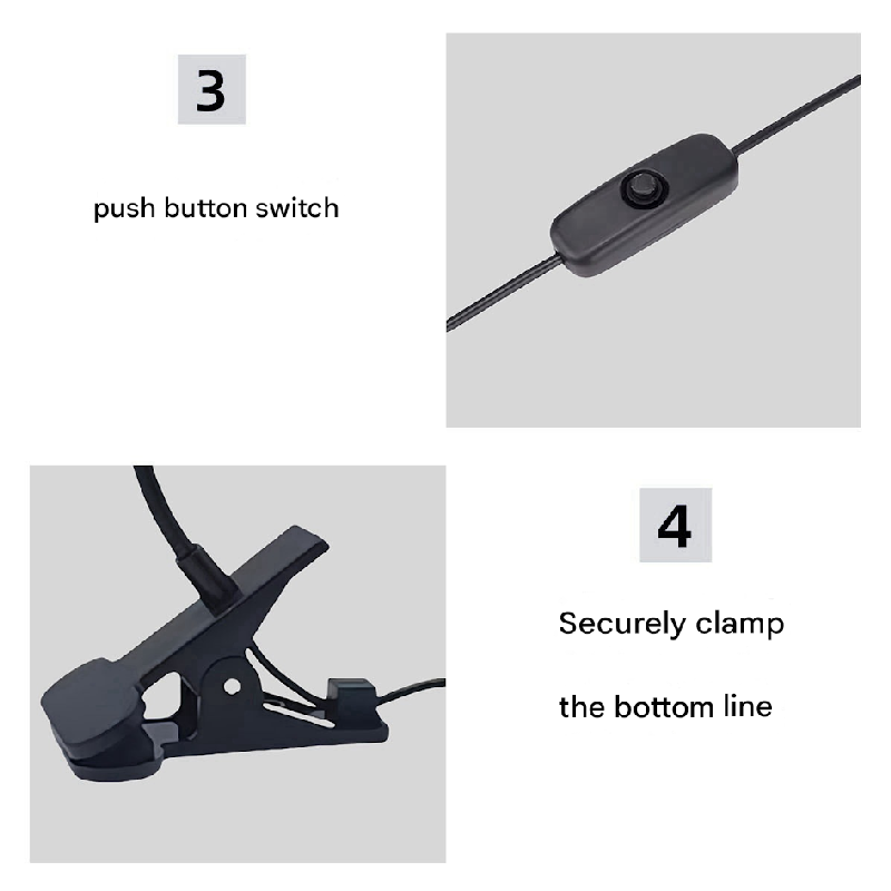Black 3W UV LED Gel Nail Curing Lamp Clip On Flexible Gooseneck Light 4 Brightness Levels for Gel Polish and Resin Curing VXN Beauty