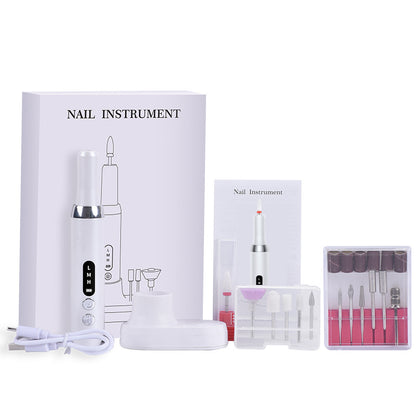 Electric Nail Drill Machine Cordless Portable E-File Kit with Charging Base LED Display 3 Speeds 15000RPM for Gel Polish Acrylic Removal Manicure Pedicure Home White VXN Beauty