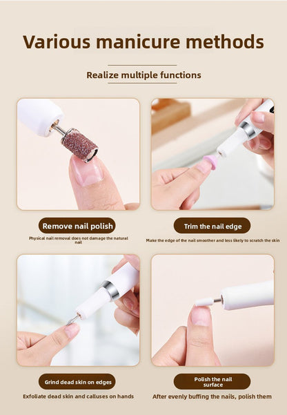 Electric Nail Drill Machine Cordless Portable E-File Kit with Charging Base LED Display 3 Speeds 15000RPM for Gel Polish Acrylic Removal Manicure Pedicure Home White VXN Beauty