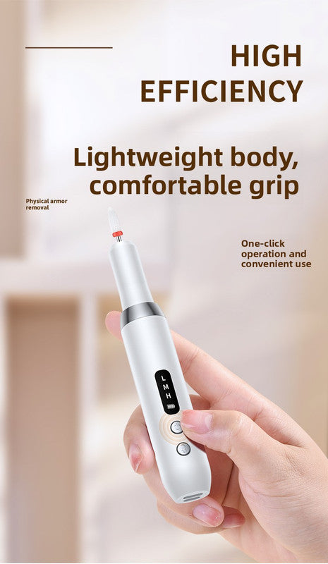 Electric Nail Drill Machine Cordless Portable E-File Kit with Charging Base LED Display 3 Speeds 15000RPM for Gel Polish Acrylic Removal Manicure Pedicure Home Khaki VXN Beauty