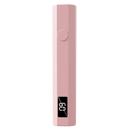 Pink Mini Handheld LED/UV Manicure Light with Digital Display - Portable One-Finger Curing Pen VXN Beauty