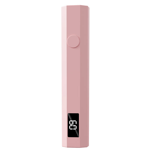 Pink Mini Handheld LED/UV Manicure Light with Digital Display - Portable One-Finger Curing Pen VXN Beauty