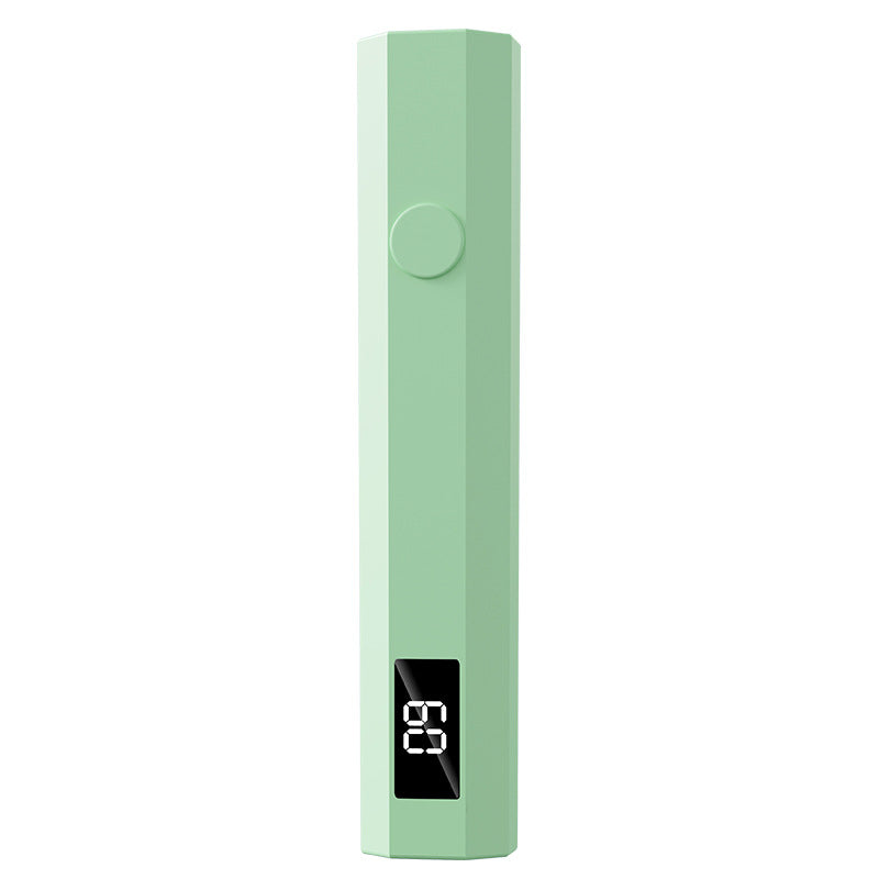 Green Mini Handheld LED/UV Manicure Light with Digital Display - Portable One-Finger Curing Pen VXN Beauty