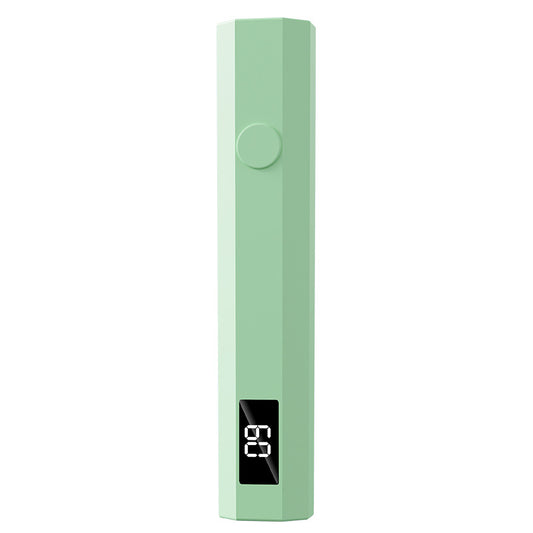 Green Mini Handheld LED/UV Manicure Light with Digital Display - Portable One-Finger Curing Pen VXN Beauty