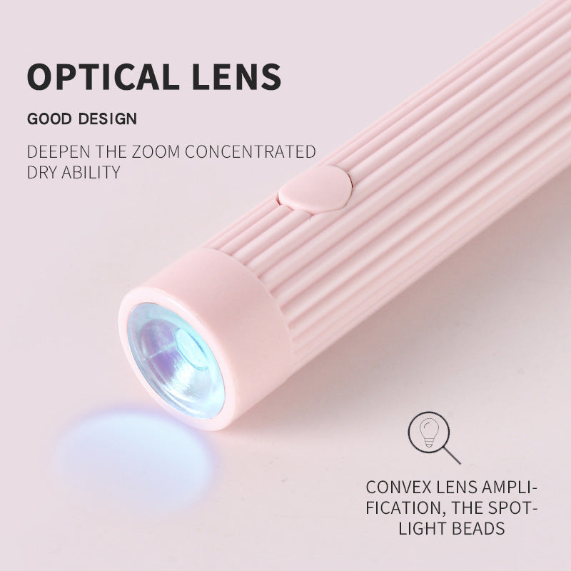 Black Mini Handheld LED/UV Manicure Light with Digital Display - Portable One-Finger Curing Pen VXN Beauty