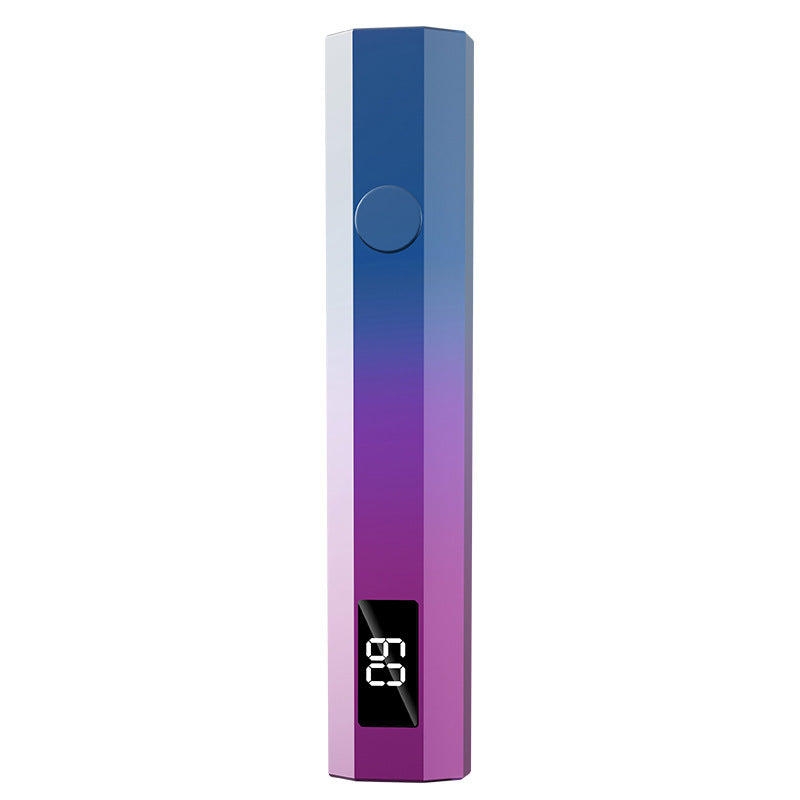 Gradient Purple Mini Handheld LED/UV Manicure Light with Digital Display - Portable One-Finger Curing Pen VXN Beauty