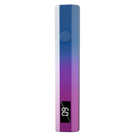 Gradient Purple Mini Handheld LED/UV Manicure Light with Digital Display - Portable One-Finger Curing Pen VXN Beauty