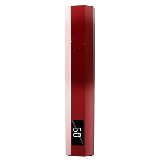 Gradient Red Mini Handheld LED/UV Manicure Light with Digital Display - Portable One-Finger Curing Pen VXN Beauty