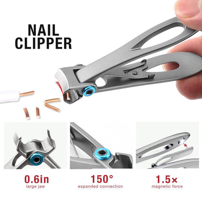 7-Piece Professional Ingrown Toenail Tool Kit - Stainless Steel Precision Pedicure Set with Red Eagle-Nose Clippers & Leather Storage Case VXN Beauty