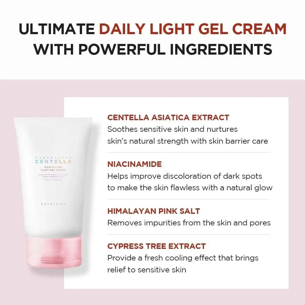 SKIN1004 Madagascar Centella Poremizing Light Gel Cream 2.53 fl.oz (75ml) VXN Beauty