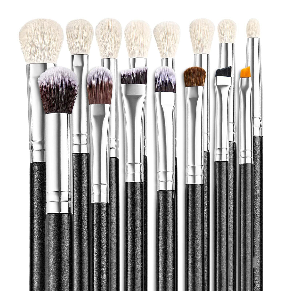 15-Piece Makeup Brush Set for Foundation Blending Eyeshadow, Professional Vegan Brushes with Soft Synthetic Bristles, Ergonomic Wood Handle & Aluminum Ferrule, Portable and Travel-Friendly VXN Beauty