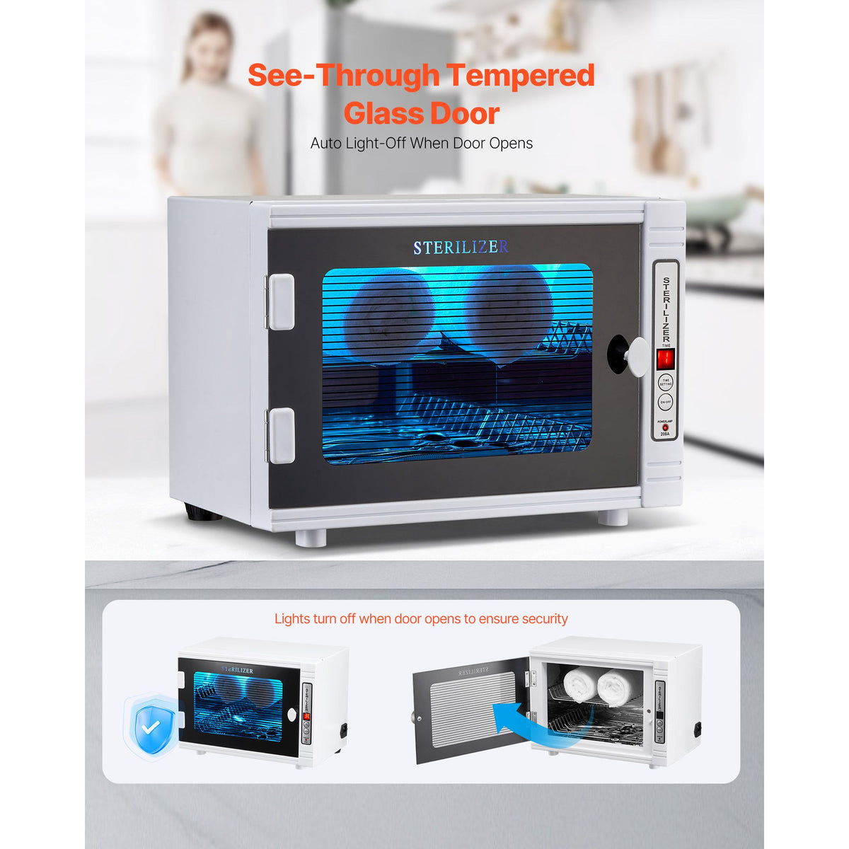 Nail Tool Cleaning Machine 12L Large Capacity Tool Cabinet Cleaner Box VXN Beauty