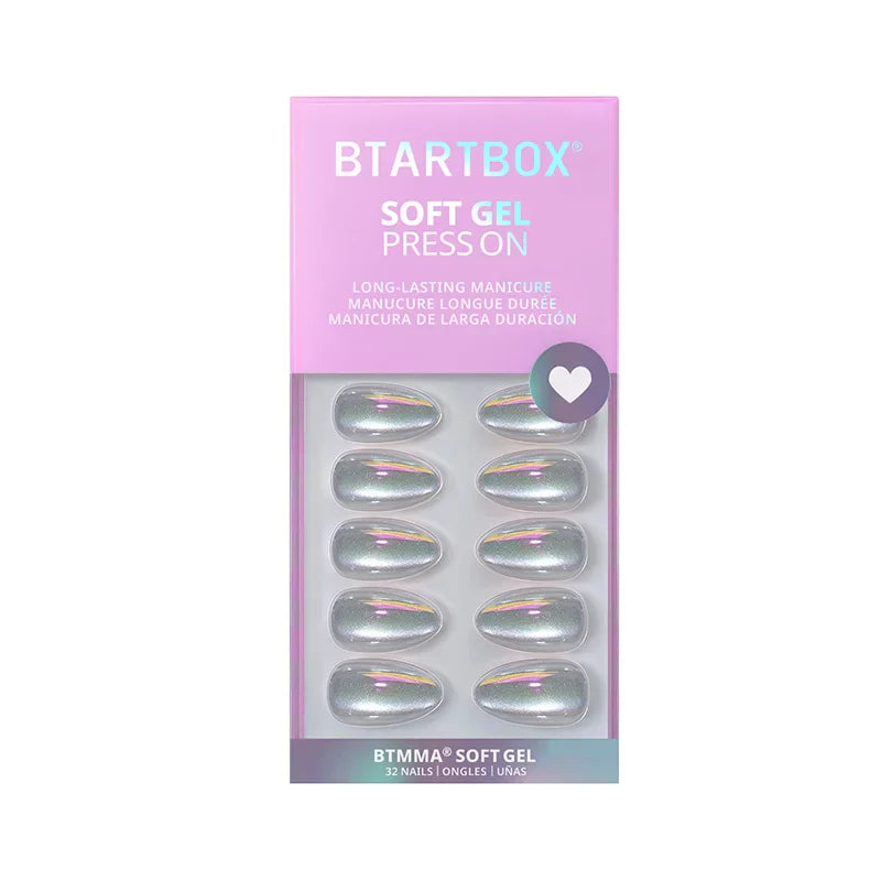 Chaos Chrome Almond Nails - Soft Gel Press On