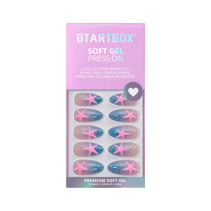 Star Shore Almond Nails - Soft Gel Press On